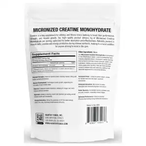 Creatina Monohidrato Micronizada Hearthy Foods 500g - 100 servicios miniatura 2